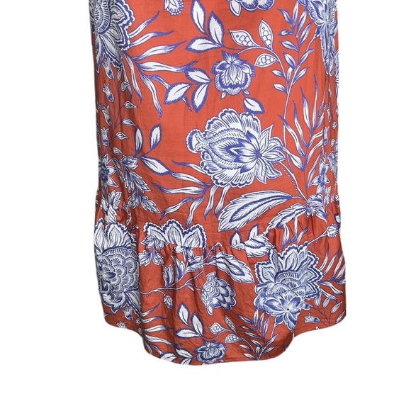 Tyler Boe Stella Fleur De Lis Skimmer Floral Print Ruffle Neck Mini Dress - S - Picture 11 of 16